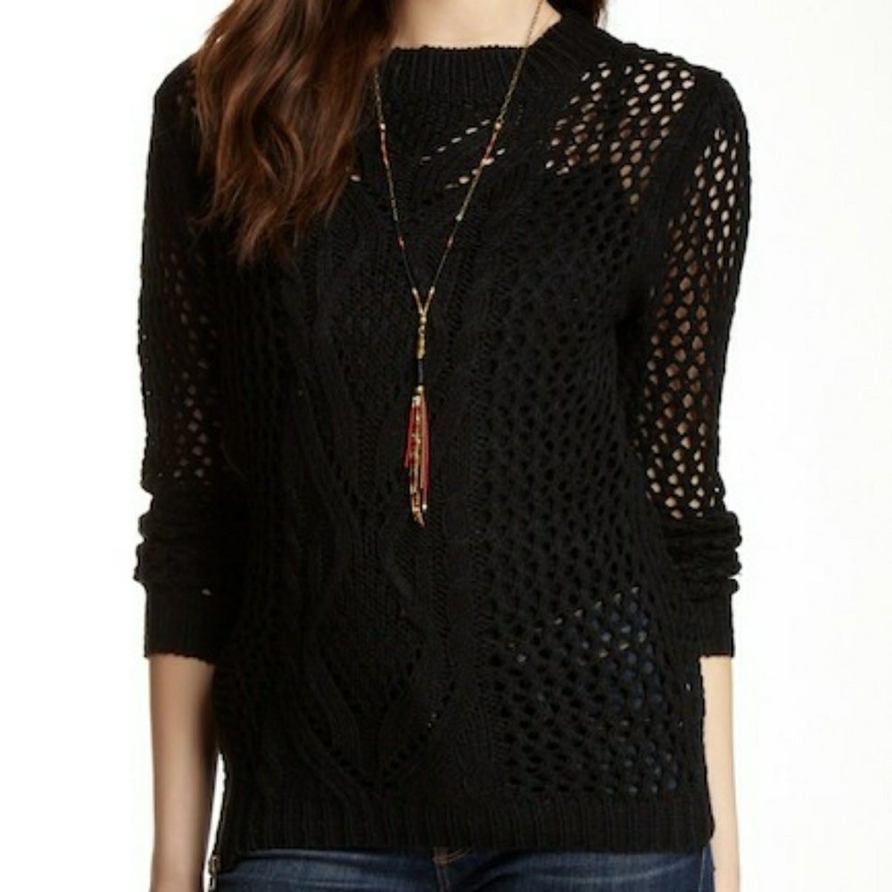 NWT Love Stitch/Nordstrom open weave sweater